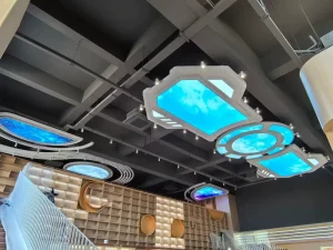 Backlit Ceiling Light Panel Stretch Soft Film IP65 UV Printed LED Light Box Aluminum Frame for Supermarket