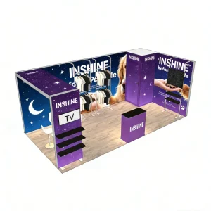 Backlit Fabric Lightbox Modular 10x20ft 3×3 10×10 SEG Frameless Exhibition Trade Show Backdrop Exhibition Booth
