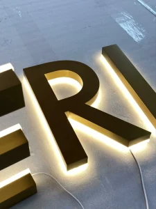 Backlit Letters Signs Custom Channel Letter Sign LED Business Logo Wall Sign Store Shop Reseller USA EU