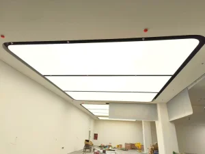 Backlit Stretch Ceiling LED Light Box System IP65 Waterproof Soft Film Membrane Aluminum Frame for Hotel Lobby Office
