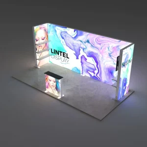 Backlit Trade Show Booth Advertising Fabric Light Box Display
