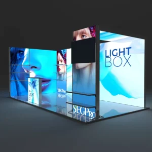 Backlit Trade Show Booth Light Box Exhibition Stand LED Lightbox Backlit Tension Fabric Lightbox