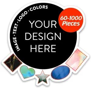 Baileys Custom Logos and Designs 125 Vinyl Stickers 1 Inch Round Self Adhesive Glossy