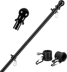 Baisida B 005 6FT Stainless Steel Eco Friendly Flagpole Custom Logo Tangle Free Spinning Design Display Accessory