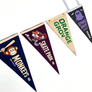 Banner Thermal Sublimation Printing Eco friendly Soft Felt Factory Customized Advertising Felt Fabric Pennant Flag