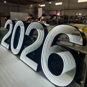 Bar Outdoor Abyssal Mirror Illuminated Letter Advertisement Logo Customization