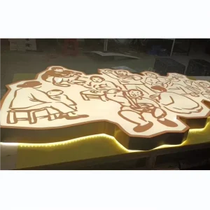 Bar Party Luminous Signage Customized Shape Letters Sign Acrylic LED Light Box for Decors