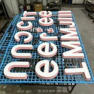 Barber Shop LED Letter Light Logo Design 3D Lighting Sign Outdoor Logo Signboard 3D Acrylic Sign Custom LED Sign for Business