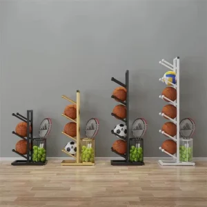 Basketball Stainless 5 Layer Store Shelf Stand Organizer Storage Display Gym Ball Rack