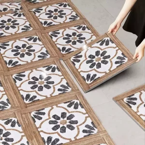 Bathroom Self adhesive Floor Sticker Kitchen Waterproof Non slip Floor Tile Thickened Wall Sticker