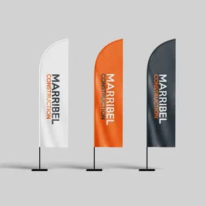 Beach Feather Flag And Flagpole With Cross Base Graphic Custom Printing Banner Advertising Promotion