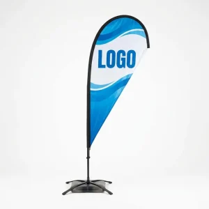 Beach Flag Custom Printed Feather Banner with Aluminum Pole Stand 110g Polyester Outdoor Event Advertising Promotion