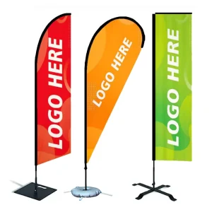 Beach Flags Feather Flag Kit 15ft Outdoor Double Sided Commercial Advertising Banner Display Accessories