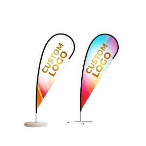 Beach Flags Teardrop Flag Sporty Flying Banner Custom Flag Digital Printing Polyester Eco Friendly For Outdoor Events Marketing