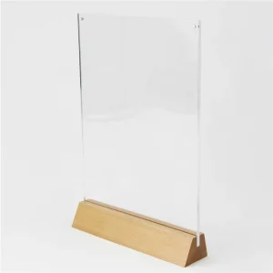 Beech Wooden Base Display Stand Holder Table Acrylic Sign Holder