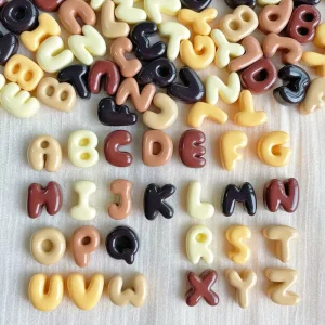 Beige brown 26 letter Mini Resin English Letters DIY Crafts Accessories Suitable for Cross border Trade
