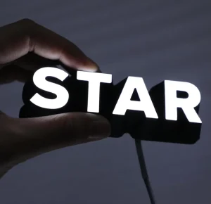 Bevel-edged Acrylic Face Lit Letter Channel Letter for Business and Advertising