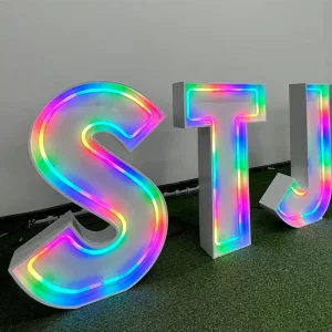 Big Light Led Channel Sign Marry Me Large Alphabet Letters Harsh Environments IP65 Waterproof Advertising Companies 4ft Box