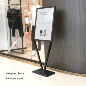 Billboard Mall Standing Sign Display Stand Poster Holder Vertical Floor standing V shaped Metal Advertising Display