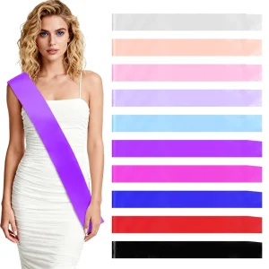 Birthday Sash Custom Happy Birthday Logo Girl Advertising 18 Print Unisex Customizable High Density Satin Factory Direct