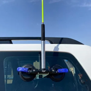 Black 6 inch Heavy Duty Adjustable Vacuum Suction Cups for Any Flat Surface Mounting on Flag Pole Whips