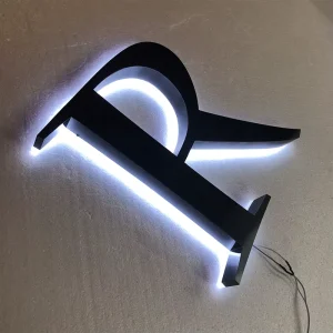 Black Metal Letters 3D Chrome Letters Lighted Alphabet Metal Letter Sign
