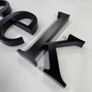 Black Metal Monogram Custom Stainless Steel Channel Letter Sign Gold Metal Letter for Decoration Business Logo Wall Number