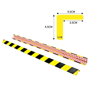 Black and Yellow Polyurethane Foam Bumper Edge Protector Anti Collision Warning Strip for Safety Roadway Product