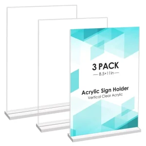Blank Acrylic Sign with Stand Table Sign Display Holder
