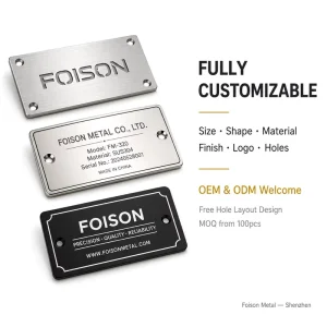 Blank Aluminum Nameplates Full Color Printed Metal Nameplates Electrical Panel Identification Nameplates