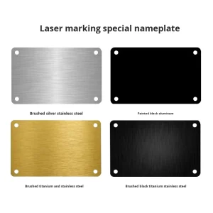 Blank Metal Sign Custom Corrosion Laser Engraving Stainless Steel Nameplate UV Screen Printing Machinery Equipment