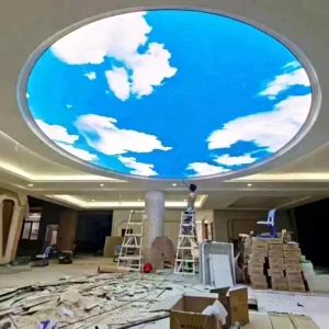 Blue Sky Design Soft Stretch Ceiling Film Customizable Size Pattern for High End Interior Decoration