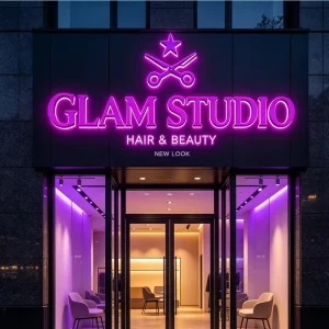 Borderless LED Illuminated Signs Custom LED Sign for Business Outdoor Signage Restaurant Smoke Shop Name Sign