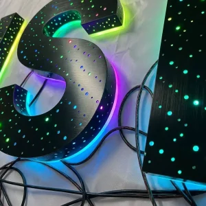 Borderless Starry Sky Luminous Word LED Dipole Tube Letter Indoor Background Wall Decoration Logo Word Customization