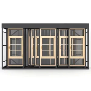 Boya Promotional Wooden Door Window Display Rack Adjustable Height for Construction Customizable Colors for Showroom Use