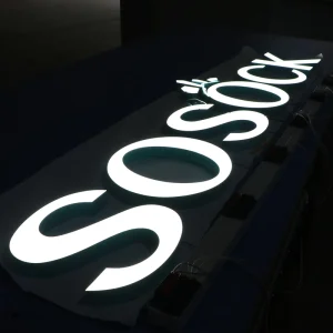 Bright Luminous Characters Custom Epoxy Resin LED Sign Channel Letters Wall Mounted Business Signboard