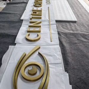 Brushed Brass Stainless Steel Letters