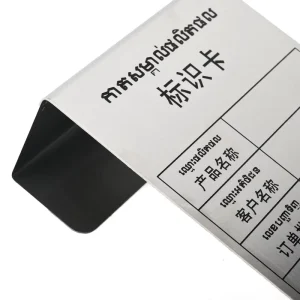 Brushed Surface Acid Etched Paint Filled Black Stainless Steel Nameplate Custom Logo Plate with Custom Sizes and Shapes