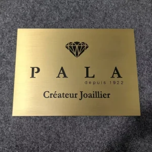 Building Sign Brass Manufacturer Custom Bronze Private Property Office Room Sign Bronze Plaque Brass Plate for Outdoor Sign