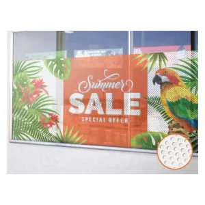 Building Window Stickers Custom Print Vinyl Sticker PVC Micro Perforated Glass Door One Way Vision Sticker Building Film