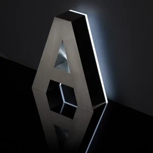 Built-Up Wall Mounted Advertising Letters Sign Metal Acrylic Galvanized Stainless Steel Aluminum Halo Lit Home Companies