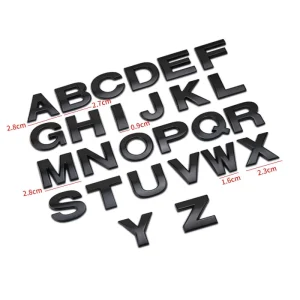 Bulk 3D Chrome Car Stickers UV Printed 3D Metal Logo Alphabet and Number Emblems Die Cut Alloy Automotive Emblems