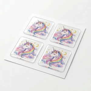 Bulk Custom 3D Crystal Domed Epoxy Sticker High Quality Resin Decal Waterproof Durable For Laptop Car Phone Case Logo Decals