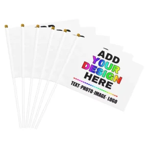 Bulk Marketing Supplies Custom Printed Polyester Handheld Flags High Quality Handheld Flags Fan Cheering