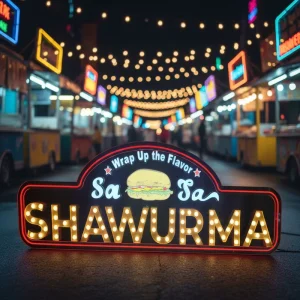 Burger Club LED Marquee Letters Large Light Bulb Logo Custom Illuminated Storefront Signs Characters