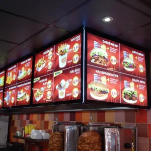 Burger Shop LED Menu Light Box Wall Hanging LED Board Magnetic Light Box for Restaurant