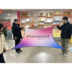 Business Advertising Hanging Fabric Banners with Digital Printing for Class I Multiple Events