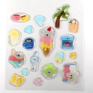 Business Logo Printing Stronger Adhesive Alien Resin Epoxy Sticker Crystal Dome 3D Custom Epoxy Sticker