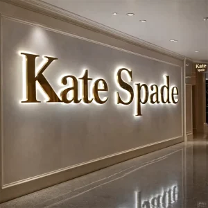 Business Logo Sign Custom Wall Logo Sign Salon Decor Luxury Led Letter Sign Decor For Beauty Salon Company Wall With Led Light