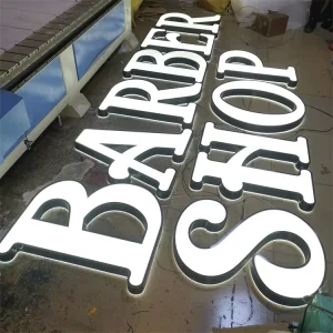Business Signs Logo Outdoor Advertising Sign Led Channel Letters Sign For Barbershop